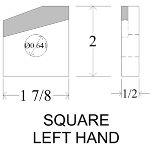 Left Hand Square Debarker Tips
