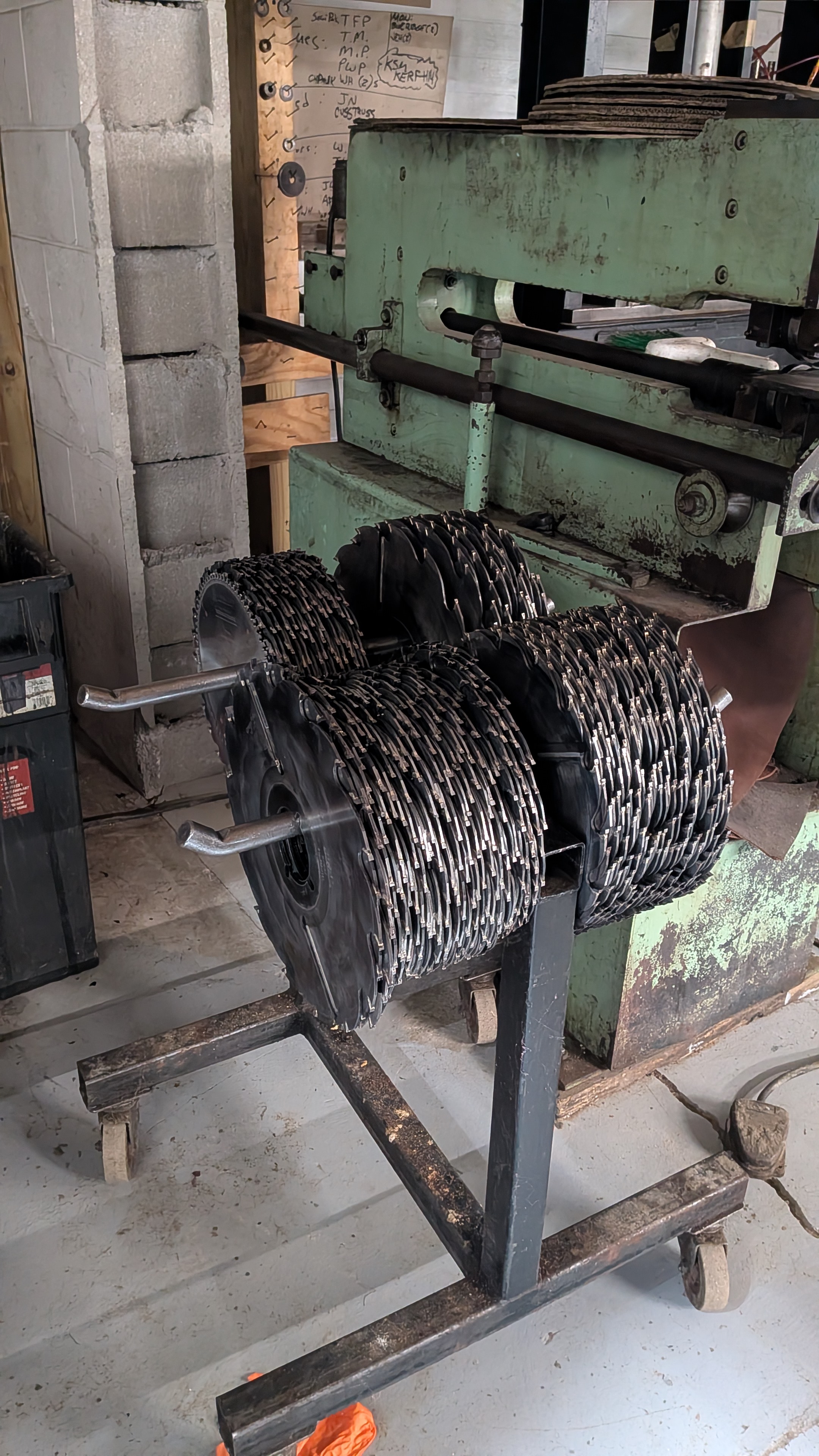 Sawmill blade sharpening