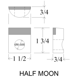 Straight Half Moon Debarker Tips