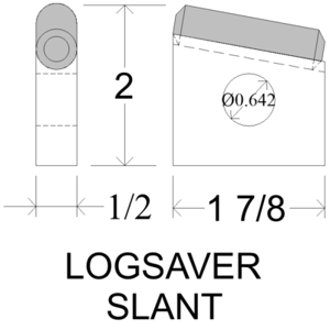 Logsaver Slant Square Debarker Tips
