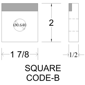 Straight - Code B Single Carbide Square Debarker Tips