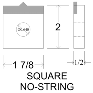NS Square Toe No String Debarker Tips