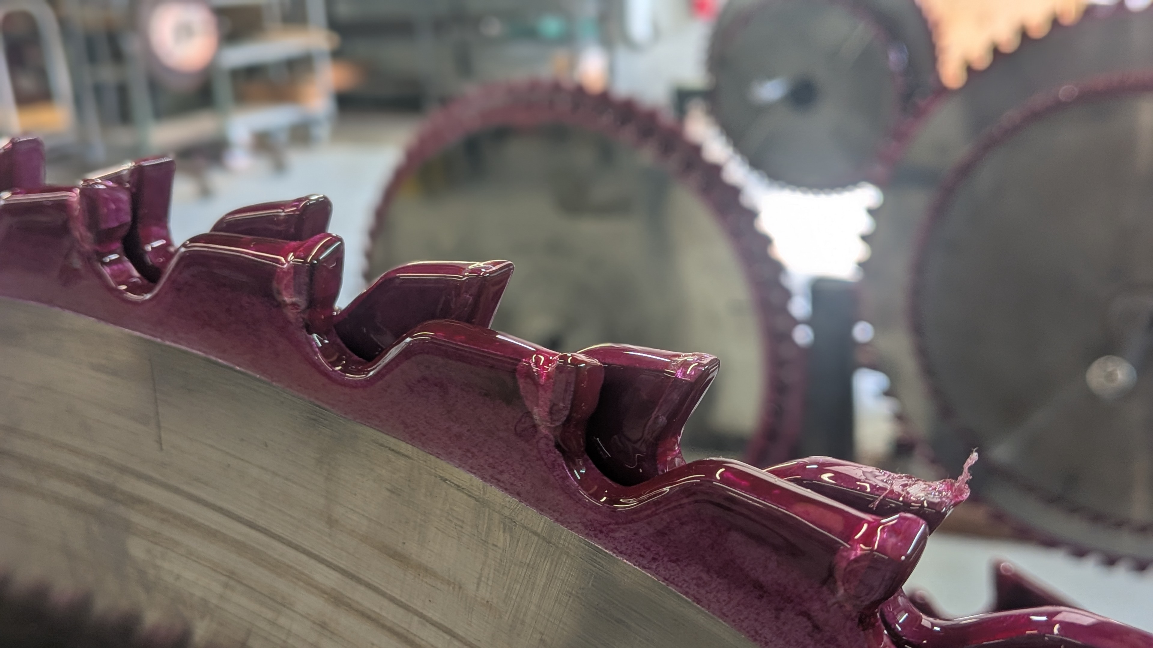 Red plastic coating protection
